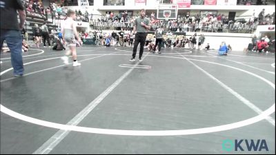 80 lbs Quarterfinal - Cyrus Baker, Harrah vs Brady Boles, Mustang Bronco Wrestling Club
