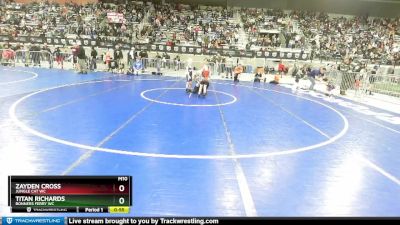 53 lbs Quarterfinal - Zayden Cross, Jungle Cat WC vs Titan Richards, Bonners Ferry WC