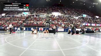 AA - 215 lbs 1st Place Match - Woodrow Shirley, Billings Senior High School vs Colby Reichenbach, Billings West