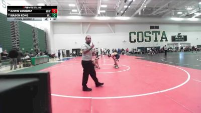 157 lbs Cons. Round 2 - Justin Vasquez, Montebello vs Mason Kong, Millikan