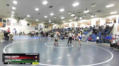 120 lbs 5th Place Match - Makai Labayen, Cathedral Catholic vs Sergio Escobedo, Bishop Amat