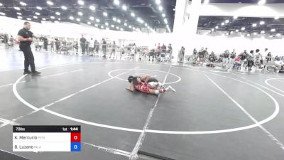 70 lbs Rr Rnd 5 - Kingston Mercurio, Peterson Grapplers vs Brody Luzano, Inland Elite WC