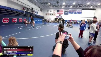 45 lbs Round 3 - Atticus Barnum, Torrington Wrestling Club vs Bennett Booth, Windy City Wrestlers