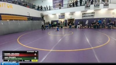 84 lbs Champ. Round 1 - Sam Franks, Shoshoni Junior High School vs Daniel DeLoera, Riverton Middle School