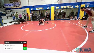 100 lbs Semifinal - Abigail LeGrand, Sperry Wrestling Club vs Jace Zinter, Owasso Takedown Club