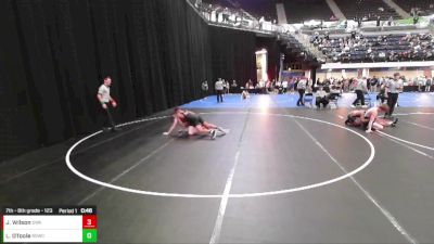 7th - 8th grade - 123 Cons. Round 1 - Jaxon Wilson, Sebolt Wrestling Academy vs Liam OToole, Big Game Wrestling Club