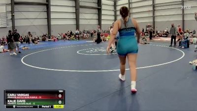 190 lbs Semis - R1 Wb - Kalie Davis, Midwest Assasins Blue vs Carli Vargas, Missouri Battle Gear Purple