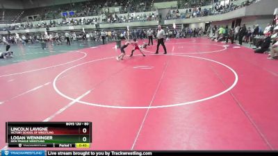 80 lbs Cons. Round 3 - Lincoln LaVigne, Victory School Of Wrestling vs Logan Wenninger, New Prague Wrestling