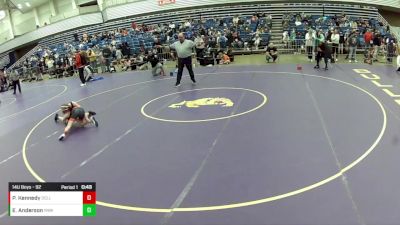 14U Boys - 92 lbs Cons. Round 1 - Patrick Kennedy, Derby City Legends - LLC vs Easton Anderson, Nebraska Wrestling Academy