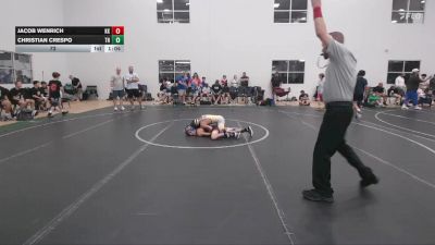 72 lbs Round 5 (6 Team) - Christian Crespo, Taylor Hammers vs Jacob Wenrich, Keystone Krush