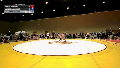 120 lbs Champ. Round 1 - Rhys Bernier, CO vs Makenna Manning, OK