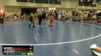 80 lbs Round 6 (8 Team) - Liam Hipps, Team Arkansas vs Justin Wells, Gulf Coast WC