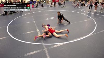 Girls K-8 - 135 Micaiah Lenway, Albert Lea-Girls vs Cortana Dauner Olson, PEM-Girls