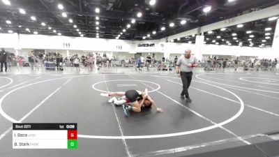 82 lbs Consi Of 8 #2 - Isaiah Baca, Juggernaut WC vs Braylon Stark, Thorobred