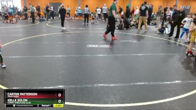 50 lbs Quarterfinal - Carter Patterson, Team Tiger vs Kelle Solon, Cobra Wrestling Club