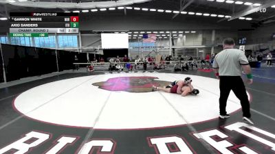 157 lbs Champ. Round 2 - Akio Sanders, Ithaca vs Gannon White, Norwich