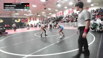 140 lbs Semifinal - Yanni Sanchez, Santa Ana vs Sara Garcia, Murrieta Mesa