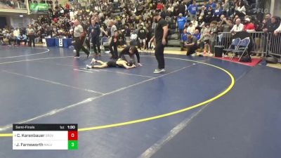 107 lbs Semifinal - Chase Karenbauer, Grove City vs Justin Farnsworth, Malvern Prep