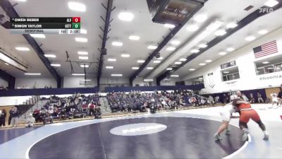 285 lbs Semifinal - Owen Reber, Alvernia vs Simon Taylor, Gettysburg