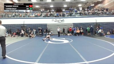 49 lbs Cons. Round 3 - Warren Sisson, 208 Badgers Wrestling Club vs Carter Dally, Hawk Wrestling Club