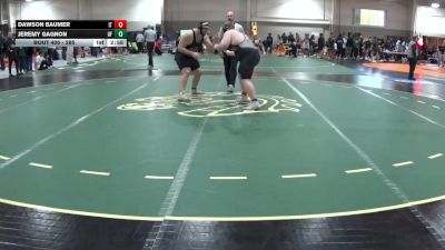 285 lbs Cons. Round 1 - Jeremy Gagnon, McKendree vs Dawson Baumer, Indiana Tech