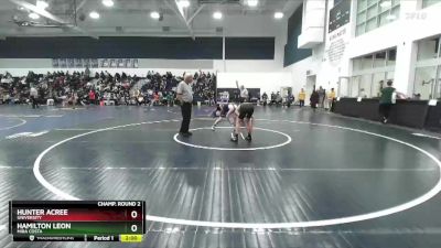 106 lbs Champ. Round 2 - Hunter Acree, University vs Hamilton Leon, Mira Costa