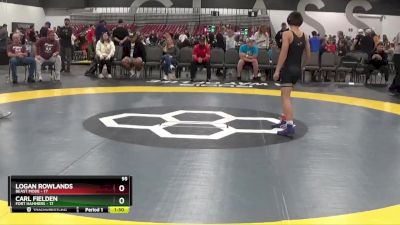 95 lbs Quarterfinals (8 Team) - Logan Rowlands, Beast Mode vs Carl Fielden, Fort Hammers