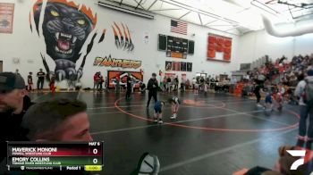 43 lbs Round 1 - Emory Collins, Tongue River Wrestling Club vs Maverick Mononi, Powell Wrestling Club