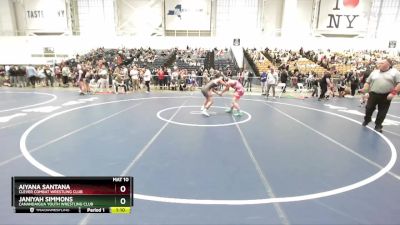 140 lbs Round 2 - Aiyana Santana, Clever Combat Wrestling Club vs Janiyah Simmons, Canandaigua Youth Wrestling Club