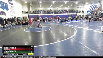 120 lbs Cons. Round 1 - Jason Symons, Sandpoint vs Lowden White, Kellogg
