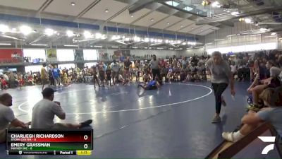 55 lbs Semis & 1st Wb (8 Team) - Emery Grassman, Mayhem WC vs Charliegh Richardson, Storm Center