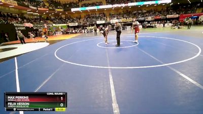 135 lbs Cons. Round 1 - MAX PERKINS, Wasilla High School vs Felix Hesson, Juneau-Douglas HS