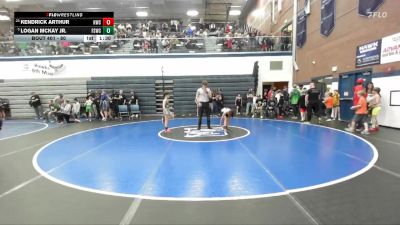 80 lbs Champ. Round 1 - Logan McKay Jr., Fighting Squirrels Wrestling Club vs Kendrick Arthur, Hawk Wrestling Club