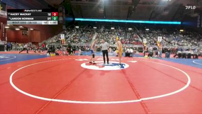 2A-132 lbs Cons. Round 2 - Landon Norman, Upton vs Kacey Mackay, Thermopolis