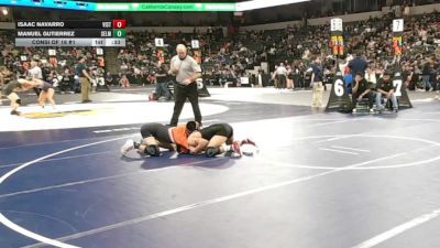 126 lbs Consi Of 16 #1 - Isaac Navarro, Vista (SD) vs Manuel Gutierrez, Selma (CS)