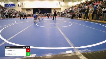 83 lbs Quarterfinal - Kayden Walker, Tulsa Blue T Panthers vs Brantley Allison, Checotah Matcats