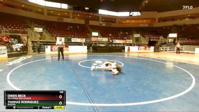 126 lbs Cons. Round 3 - Thomas Rodriguez, Bagdad vs Owen Beck, Gila Ridge High School