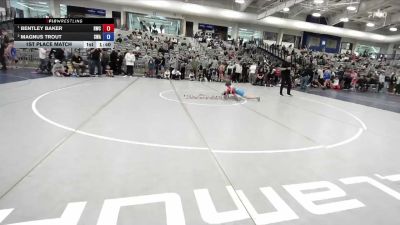 63 lbs 1st Place Match - Bentley Baker, Ravage Wrestling Club vs Magnus Trout, Sanderson Wrestling Academy