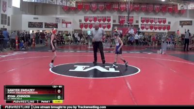 60 lbs Round 2 - Sawyer Sweazey, Pursuit Wrestling Minnesota vs Ryan Johnson, St. Croix Falls