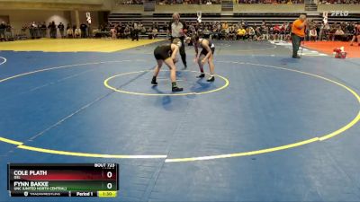 125 lbs Semifinal - Cole Plath, GSL vs Fynn Bakke, UNC (United North Central)