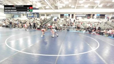 77 lbs Quarterfinals (8 Team) - Colten Becker, Black Fox vs Mathew Zubia, Cali Club