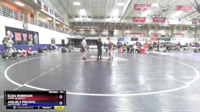 191 lbs 7th Place Match - Andjela Prijovic, Unattached - Iowa vs Elisa Robinson, Baker University