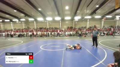 70 lbs Rr Rnd 5 - Zakk Hayes, Stout Wr Acd vs Mateo Marquez, Badlands WC
