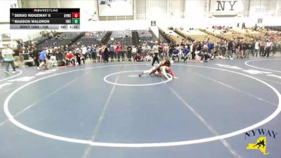 136 lbs Semifinal - Maeson Waldron, Franklinville Wrestling Club vs Serjio Ridgeway Ii, Amherst Youth Wrestling Club