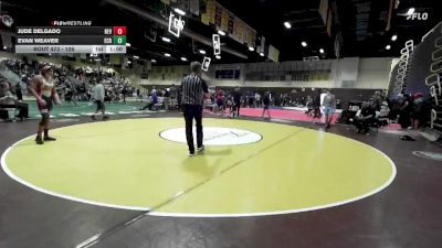 126 lbs Cons. Round 2 - Evan Weaver, El Camino Real vs Jude Delgado, Redlands East Valley