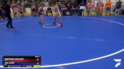 92 lbs Quarterfinal - Santiago Guillent, CA vs Rye Davis, AR