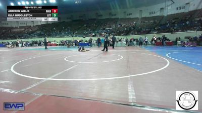 120 lbs Consi Of 16 #2 - Addison Willis, Wagoner vs Ella Huddleston, Little Axe Takedown Club