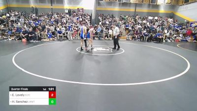 120 lbs Quarterfinal - Edwin Lovely, Ellis Tech vs Hunter Sanchez, Lyman Mem/Windham Tech