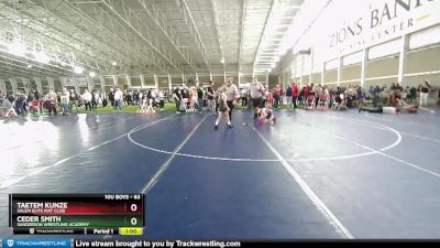 63 lbs Semifinal - Ceder Smith, Sanderson Wrestling Academy vs Taetem Kunze, Salem Elite Mat Club