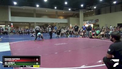 90 lbs Round 1 (6 Team) - Mason Mattevi, Gulf Coast WC vs Bo Kimble, Predator WC